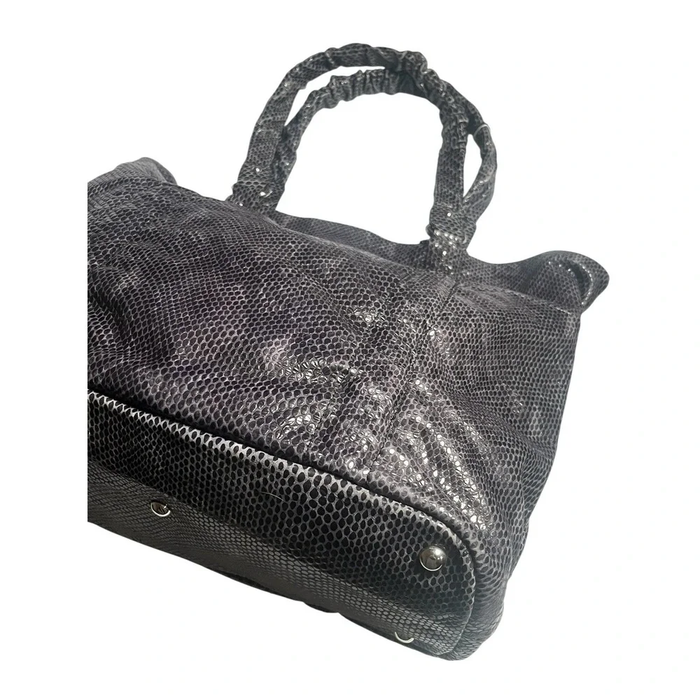 Furla Leather Handbag, Grey Blue, Silver Hardware, Made In Italy - Picture 13 of 16